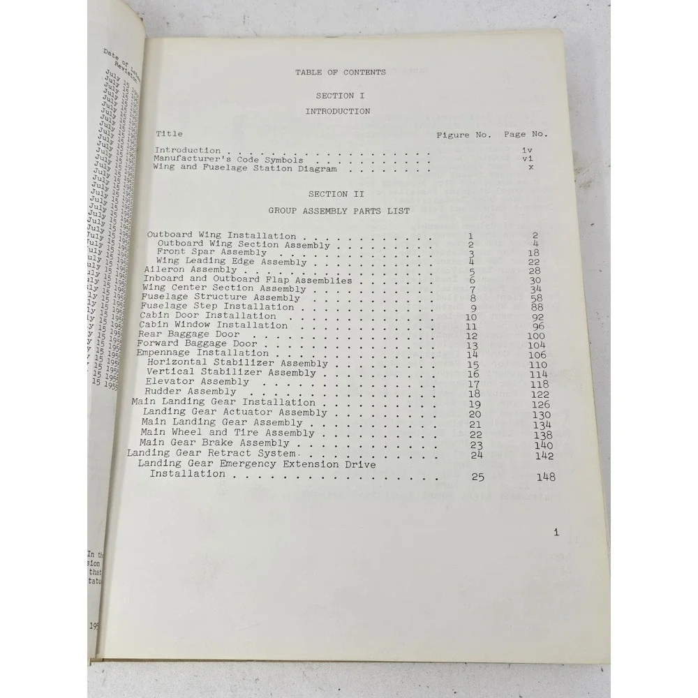 Beechcraft Model B Fifty B50 Parts Catalog Rev 1955 Original‎ OEM